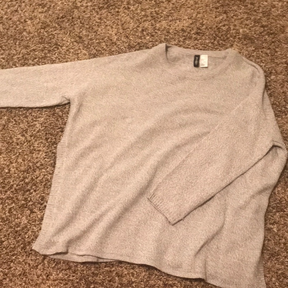 Grey knit sweater